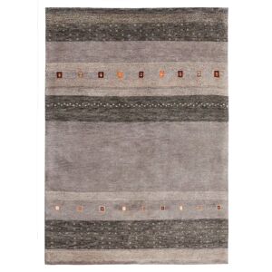 Latitude Vive Chipps Hand-Knotted Wool Grey Rug gray/white 250.0 W x 1.5 D cm