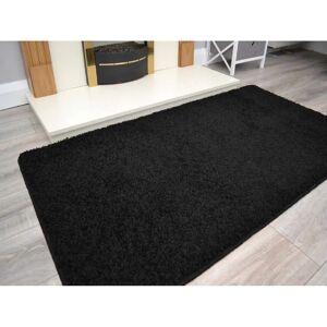 17 Stories Juwon Tufted Black Rug white 150.0 H x 80.0 W x 3.0 D cm