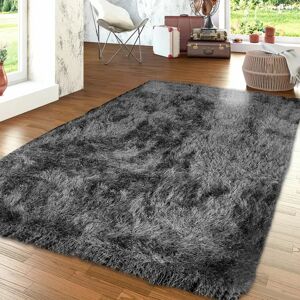 Fairmont Park Fredi Shaggy Dark Grey Rug white 220.0 H x 60.0 W x 3.0 D cm