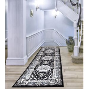 Latitude Vive Bentdahl Machine Woven 100% Polypropylene Black Rug black 300.0 H x 80.0 W cm