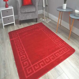 Canora Grey Plain Red Plain Large Size House Rugs Lounge Machine Washable Non Slip Back Hall Runner red 330.0 H x 80.0 W x 2.0 D cm