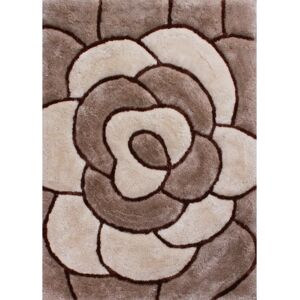 17 Stories Lonon Tufted Brown/Beige Rug brown/white 60.0 W x 3.5 D cm