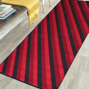 17 Stories Enaysia Tufted Black/Red Indoor/Outdoor Rug black/red 120.0 W x 1.2 D cm