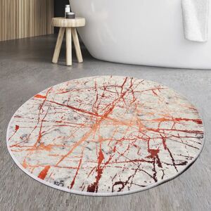 Ebern Designs Deiter Colonia Shaggy Beige/Orange Rug orange 100.0 H x 100.0 W x 1.0 D cm