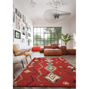 World Menagerie Bothwell Red Rug white 80.0 W x 3.0 D cm