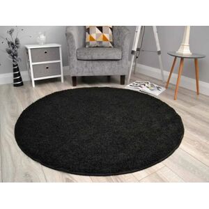 17 Stories Juwon Tufted Black Rug black 133.0 H x 133.0 W x 3.0 D cm