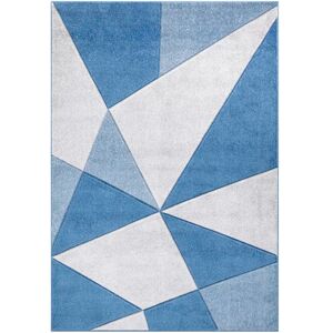 Ivy Bronx Abanoub Power Loomed Blue/Grey Rug white 220.0 H x 60.0 W x 2.0 D cm