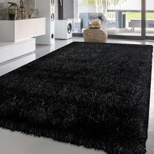 Fairmont Park Solid Colour Shaggy Black Indoor / Outdoor Area Rug white 220.0 H x 60.0 W x 5.0 D cm