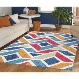 Isabelline Regan Blue/Pink/Beige Rug blue 110.0 H x 60.0 W x 2.0 D cm