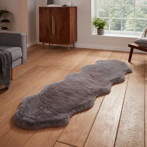 Fairmont Park Super Teddy Shaggy Super Soft Sheepskin Rug - Grey - 60X180 gray 180.0 H x 60.0 W x 50.0 D cm