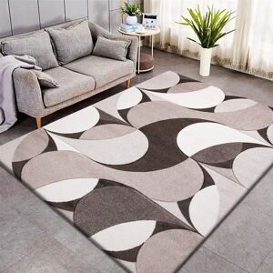 Ivy Bronx 100% Polypropylene Modren Kenzo Design Area Rug For Hallway/Living Area Beige white 150.0 H x 80.0 W x 5.0 D cm