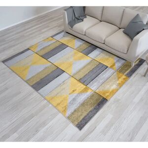 George Oliver Chloe Geometric Ochre Indoor / Outdoor Area Rug brown/yellow 110.0 H x 60.0 W x 1.2 D cm