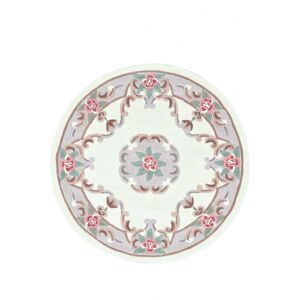 Lily Manor Handmade rug Costilla in beige Cream Round 190cm