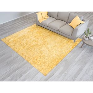 Metro Shaggy Large Area Rug Thick Pile Living Room Bedroom Carpet Soft Floor Mats Non-Shed Kitchen Carpet Yellow Rectangle 200cm x 290cm
