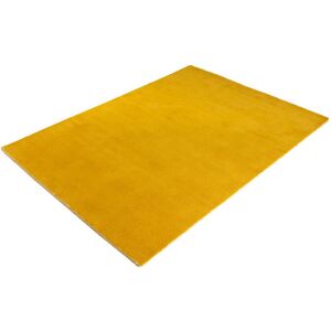 Carpetfine Solid Colour Wool Hand Woven Area Rug Yellow Rectangle 160 x 230cm