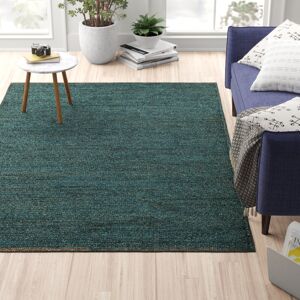 August Grove Spathariko Jute Hand Woven Teal Area Rug Teal Rectangle 160 x 230cm
