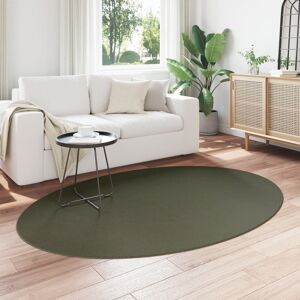 Brayden Studio Rugs Forest Green Non-Slip Area Rugs Wool Oval 140 x 200 cm