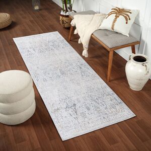 17 Stories Reagyn Vintage Machine Woven Area Rug Blue;Cream;Medium Gray;Light Beige;Charcoal;Amber Runner 80 x 220cm