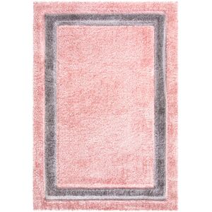 Fairmont Park New Modern Shaggy Area Rugs Hallway Runner Living Room Bedroom Carpet Floor Mats Pink Rectangle 120 x 170cm