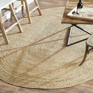 Beachcrest Home Buscher Handwoven Beige Rug Beige Oval 120 x 180cm