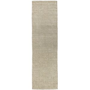 Natur Pur Widner Hand Braided Grey Rug White/Grey Runner 80 x 300cm