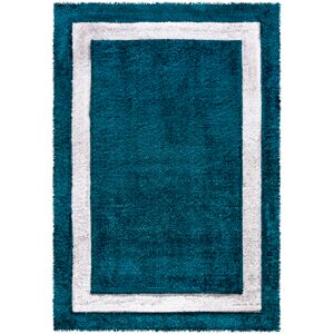 Fairmont Park New Modern Shaggy Area Rugs Hallway Runner Living Room Bedroom Carpet Floor Mats Green/White Rectangle 120 x 170cm