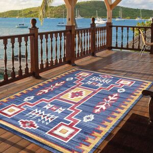 Latitude Vive Asenith Blue Yellow Modern Area Rug Washable Ourdoor / Indoor Use Blue/Yellow Rectangle 160 x 230cm