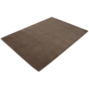 Carpetfine Solid Colour Wool Hand Woven Area Rug Taupe Rectangle 160 x 230cm
