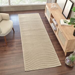 17 Stories Ranota In- & Outdoor Scandi Modern Boho Beige Area Rug Sesame Runner 80 x 230cm