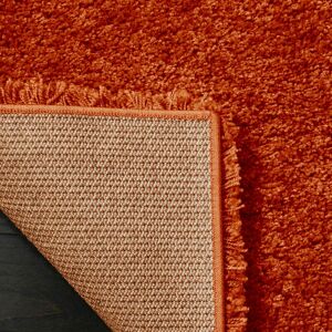 Ebern Designs Soft Shaggy Verona Rug Living Room Bedroom Carpet Hallway Runner Non Shed Pile Orange Square 120cm