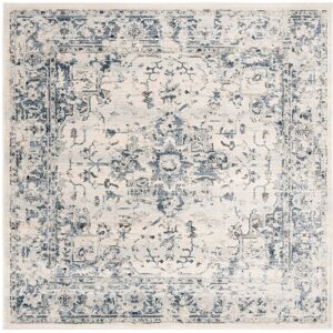 Borough Wharf Charleston Oriental Area Rug In Ivory / Navy Ivory;Navy Square 122 cm Borough Wharf Charleston Oriental Area Rug In Ivory / Navy Ivory;Navy Square 122 cm
