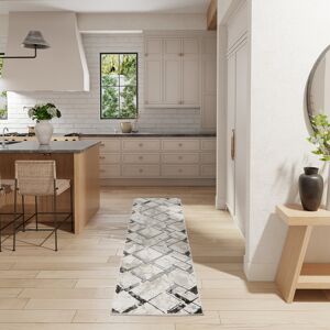 Rio GLITZ - Area Rug Ivory/Grey Runner 69 x 229cm Rio GLITZ - Area Rug Ivory/Grey Runner 69 x 229cm