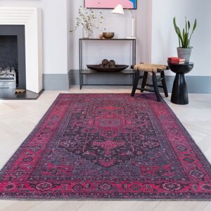 Latitude Vive Mason Flatweave Pink/Black Rug Pink Rectangle 200 x 290cm Latitude Vive Mason Flatweave Pink/Black Rug Pink Rectangle 200 x 290cm