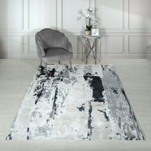 Rio Aurora AU10 Glacier Metallic Beige/Charocal Area Rug Black;Beige;Silver Rectangle 240 x 340cm Rio Aurora AU10 Glacier Metallic Beige/Charocal Area Rug Black;Beige;Silver Rectangle 240 x 340cm