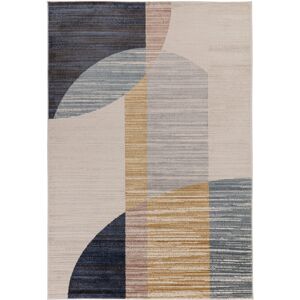 Metro Deboran Blocks Cream/Multi Area Rug Blue;Yellow Rectangle 80 x 140 cm Metro Deboran Blocks Cream/Multi Area Rug Blue;Yellow Rectangle 80 x 140 cm