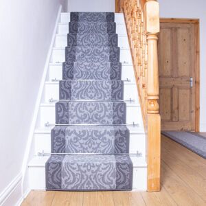 Rosalind Wheeler Cayden Stair Looped Grey Rug Grey Runner 60 x 780cm Rosalind Wheeler Cayden Stair Looped Grey Rug Grey Runner 60 x 780cm