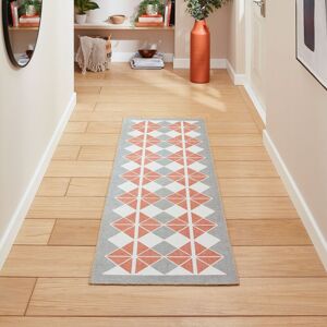 Think Rugs Victoria Machine Woven Area Rug Orange;Grey Runner 61 x 230cm Think Rugs Victoria Machine Woven Area Rug Orange;Grey Runner 61 x 230cm
