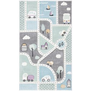 Zoomie Kids Carousel Kids Town Area Rug In Grey / Light Blue Gray;Light Blue Rectangle 99 x 160 cm Zoomie Kids Carousel Kids Town Area Rug In Grey / Light Blue Gray;Light Blue Rectangle 99 x 160 cm