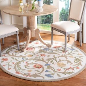 Marlow Home Co. Chelsea Floral Area Rug In Ivory Ivory Round 91 cm Marlow Home Co. Chelsea Floral Area Rug In Ivory Ivory Round 91 cm