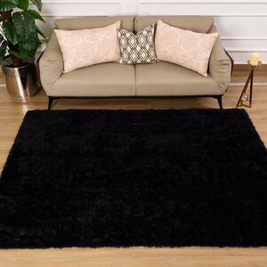 Fairmont Park Solid Colour Shag Area Rug Black Rectangle 160 x 230 cm Fairmont Park Solid Colour Shag Area Rug Black Rectangle 160 x 230 cm