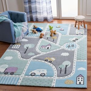 Zoomie Kids Carousel Kids Town Area Rug In Grey / Light Blue Gray;Light Blue Rectangle 160 x 229 cm Zoomie Kids Carousel Kids Town Area Rug In Grey / Light Blue Gray;Light Blue Rectangle 160 x 229 cm