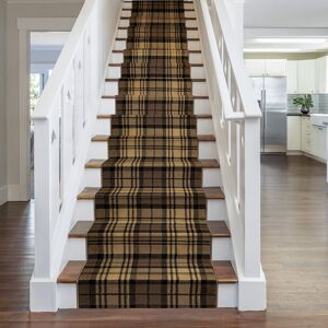 Union Rustic Runner Abrams Plaid Indoor Area Rug Brown Runner 450cm x 70cm Union Rustic Runner Abrams Plaid Indoor Area Rug Brown Runner 450cm x 70cm