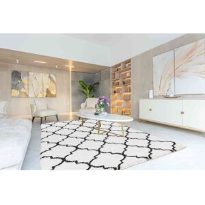 Rosalind Wheeler Havza Shaggy Black/Beige Indoor/Outdoor Rug Black/Beige Rectangle 120cm x 170cm Rosalind Wheeler Havza Shaggy Black/Beige Indoor/Outdoor Rug Black/Beige Rectangle 120cm x 170cm