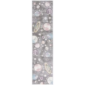 Isabelle & Max Carousel Kids Space Area Rug In Grey / Lavender Grey;Lavender Runner 61 x 244 cm Isabelle & Max Carousel Kids Space Area Rug In Grey / Lavender Grey;Lavender Runner 61 x 244 cm