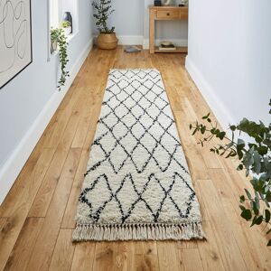 Natur Pur Boho Lavenia Area Rug Black;White 60cm W X 230cm L Natur Pur Boho Lavenia Area Rug Black;White 60cm W X 230cm L