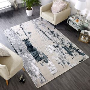Rio Aurora AU10 Glacier Metallic Beige/Charocal Area Rug Black;Beige;Silver Rectangle 80 x 150cm Rio Aurora AU10 Glacier Metallic Beige/Charocal Area Rug Black;Beige;Silver Rectangle 80 x 150cm