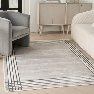 Ebern Designs Malajia Machine Woven Grey/Silver Rug Grey/Silver Rectangle 119 x 180cm Ebern Designs Malajia Machine Woven Grey/Silver Rug Grey/Silver Rectangle 119 x 180cm