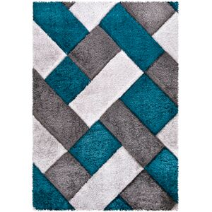 Metro Geometric Design Thick Shaggy Rugs Soft Living Room Bedroom Carpet Fluffy Large Area Rugs Emerald Green Rectangle 120cm x 170cm Metro Geometric Design Thick Shaggy Rugs Soft Living Room Bedroom Carpet Fluffy Large Area Rugs Emerald Green Rectangle 120cm x 170cm