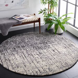 Metro Kissling Hooked Black/Light Grey Rug Black/Light Grey Round 122cm Metro Kissling Hooked Black/Light Grey Rug Black/Light Grey Round 122cm