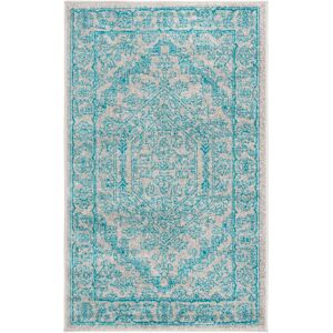 Latitude Vive Stromsburg Medallion Power Loom Light Grey/Teal Rug Light Grey/Teal Rectangle 91 x 152 cm Latitude Vive Stromsburg Medallion Power Loom Light Grey/Teal Rug Light Grey/Teal Rectangle 91 x 152 cm